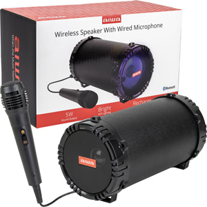 Aiwa Wireless Speaker W Lights Mic  - Speaker Product Shot - aa Global - EL3002